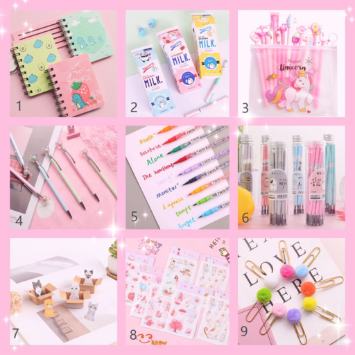 Kawaii  Japanese  Korean   Maiden Heart Stationery Set Gift Box-LB003