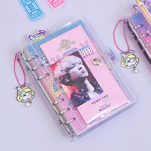 Kawaii Korean Pop Star Laser Bling Sparking Pastel Cute Girly Notebook Journal Box