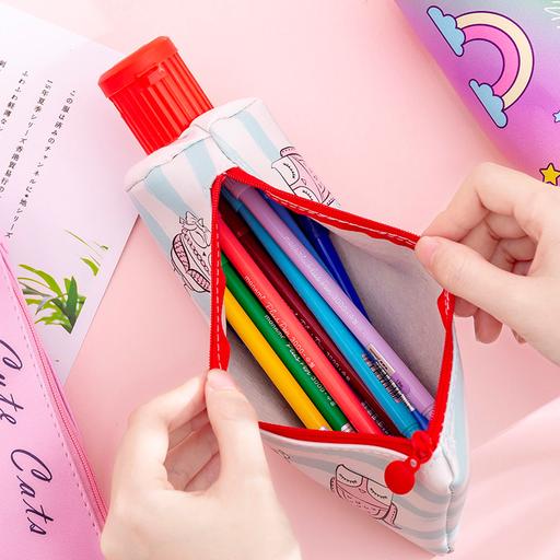 Kawaii  Japanese and Korean  Cartoon pencil sharpener toothpaste pencil case pencil case storage stationery bag