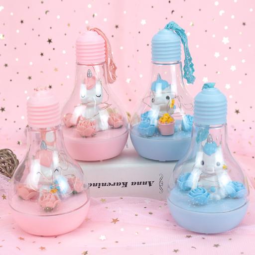 Kawaii  Japanese  Korean -Unicorn bulb music small table lamp night light birthday gift, graduation gift