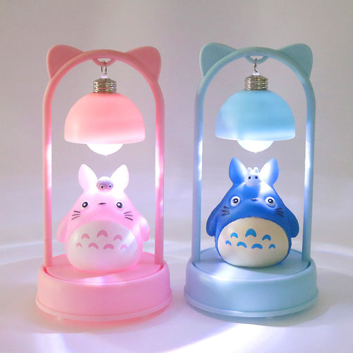 Kawaii Japanese Korean -Totoro chibi light decoration pink girl with music desk lamp