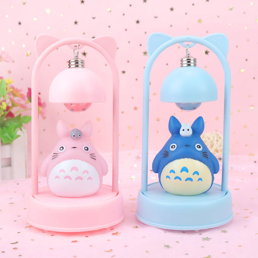 Kawaii Japanese Korean -Totoro chibi light decoration pink girl with music desk lamp