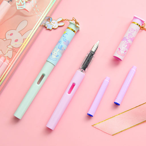 Kawaii Japanese-style Korean replaceable ink bag pen blue pen set