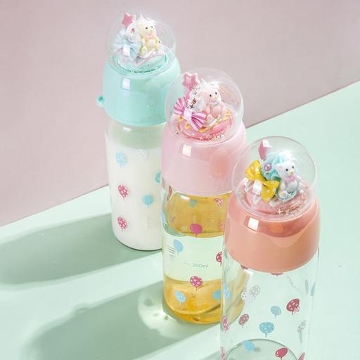 Kawaii  Japanese  Korean  Fantasy Crystal Ball Glass Double-layer Cartoon Insulation Cup Water Cup