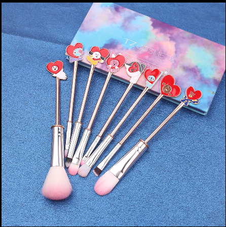 Kawaii  Japanese  Korean  -BT21 Merch- Makeup Brush Set
