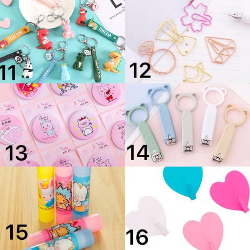 Kawii Japanese and Korean version of the small fresh and soft sister pink notebook, stickers, ballpoint pens, pencil case stationery Surprise Box-LB001