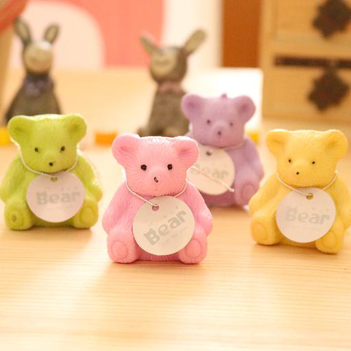 Kawaii Japanese Korean Schoolbag bear eraser with pencil sharpener student eraser