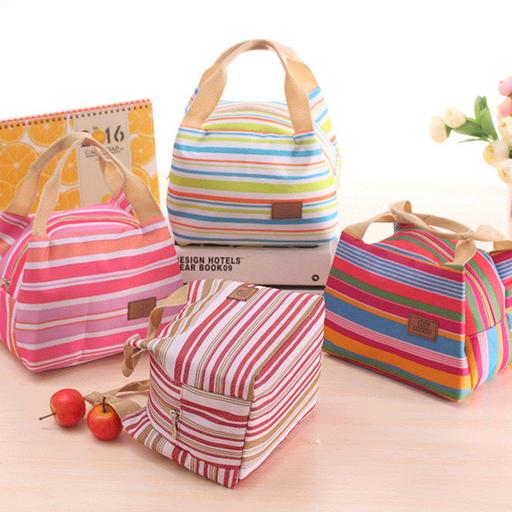 Lovely Japanese and Korean cold insulation. Picnic bag, lunch box with zipper