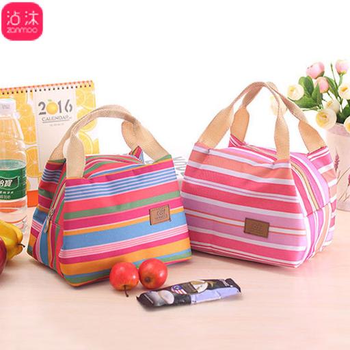 Lovely Japanese and Korean cold insulation. Picnic bag, lunch box with zipper