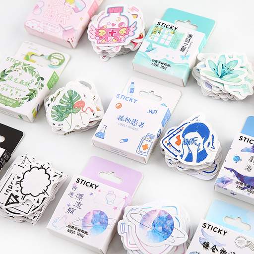 46 PCS,New Style Sticker,Kawaii Sticker,Beautiful Lab&Tag,Sticker Pack,Notebook Sticker,Diary Sticker,Stationery