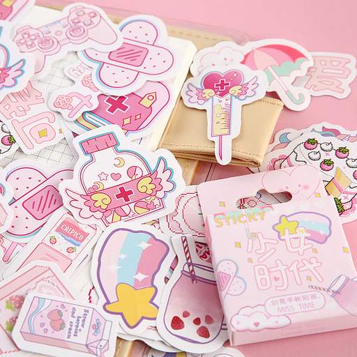 46 PCS,New Style Sticker,Kawaii Sticker,Beautiful Lab&Tag,Sticker Pack,Notebook Sticker,Diary Sticker,Stationery